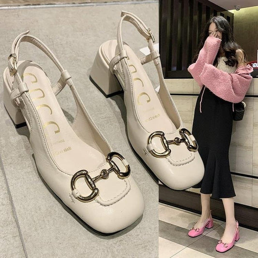 【Shoes】3色選択可PUパンプス   W12470