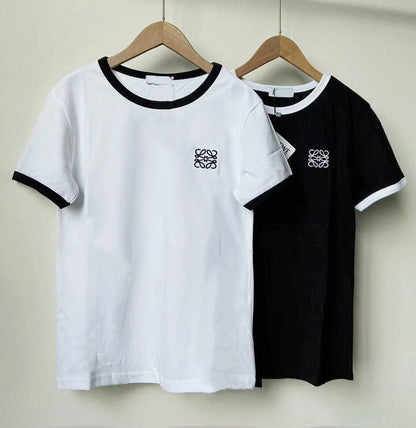 【Tops】2色展開配色Ｔシャツ　W12563