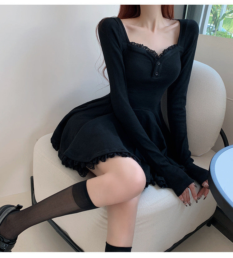 【Dress】春秋長袖ワンピース　W14151