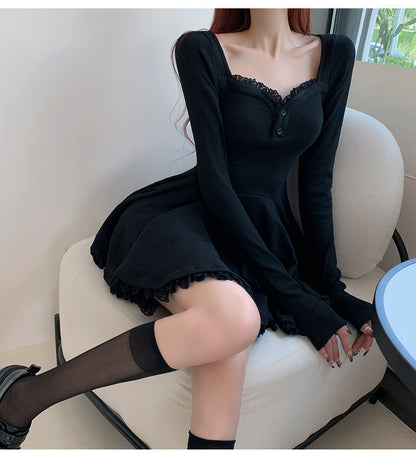 【Dress】春秋長袖ワンピース　W14151