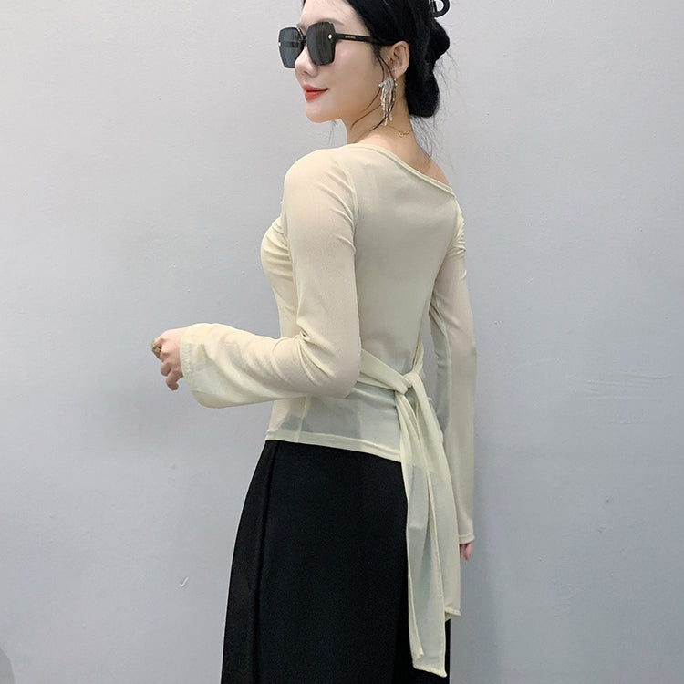 【Tops】オフショルダーTシャツ T01666