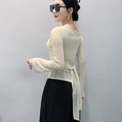 【Tops】オフショルダーTシャツ T01666