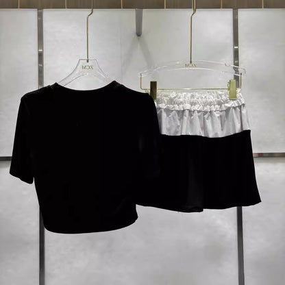 【Set】Tシャツ + ミニスカート2点セット　Z6781