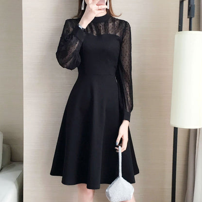 【Dress】レース切替ワンピース　Z8002