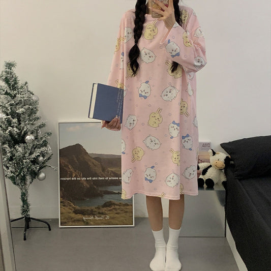 【Roomwear】春秋ルームワンピース　Z7639