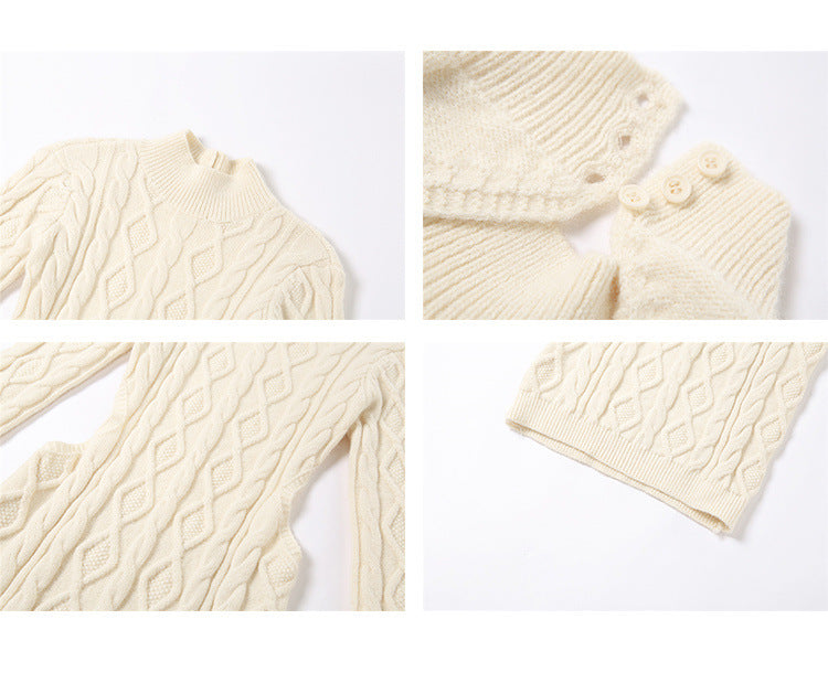 【Dress】フェミニン無地ワンピース　Z7879