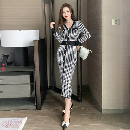 【Dress】千鳥格子ワンピース　Z7675