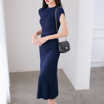【Dress】定番シンプル~ノースリーブタイトニットワンピース   W7806