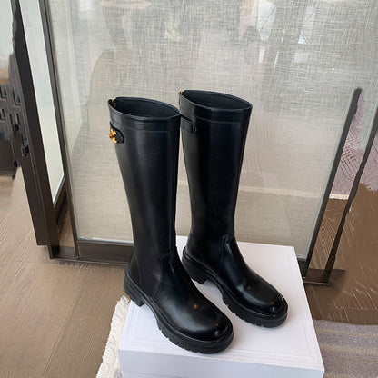【Shoes】3色展開ロングブーツ　W13842