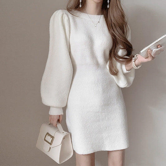 【Dress】シンプル無地きれいめワンピース　Z-6555