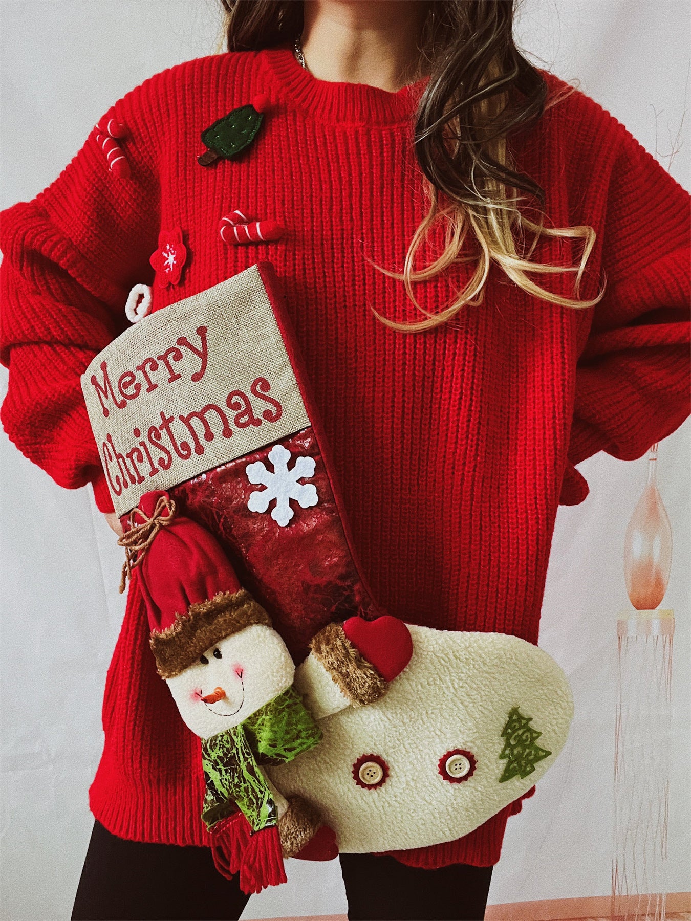 【Tops】クリスマスニットセーター　Ｗ14621