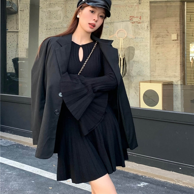 【Dress】ベルスリーブワンピース T01233