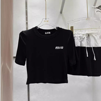 【Set】Tシャツ + ミニスカート2点セット　Z6781