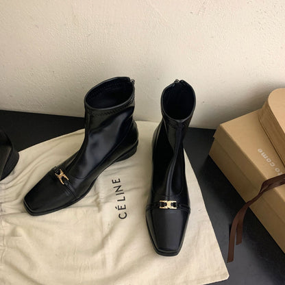 【Shoes】2色展開歩くやすいブーツ    W13836