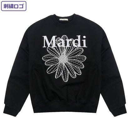 【Tops】デイジー刺繍プリントスウェットシャツT01520