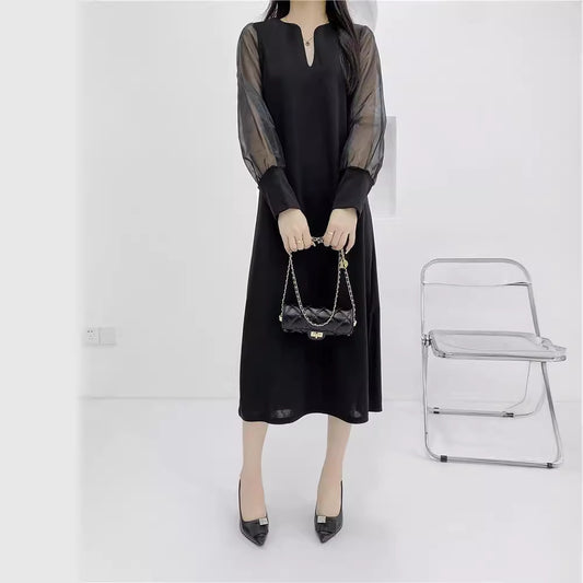 【Dress】2色展開OL通勤ワンピース　Z7337