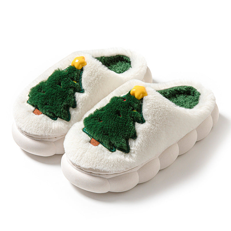 【Shoes】裏起毛厚手クリスマススリッパ T01133