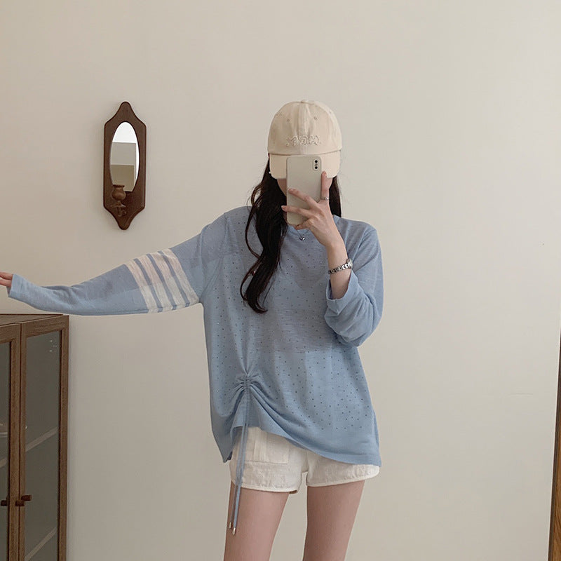 【Tops】透け感Ｔシャツ　W14322