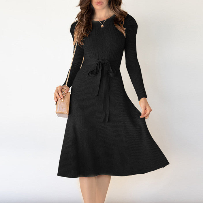 【Dress】新入荷～3色知性ニットワンピース　W9436