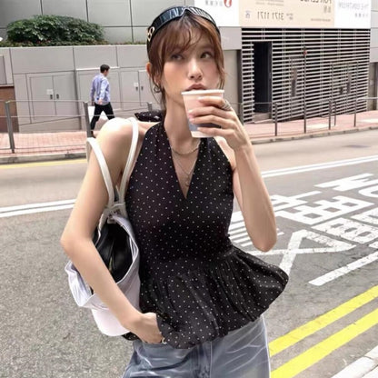 【Tops】ウエストシェイプアップネックホルダートップス  T01757