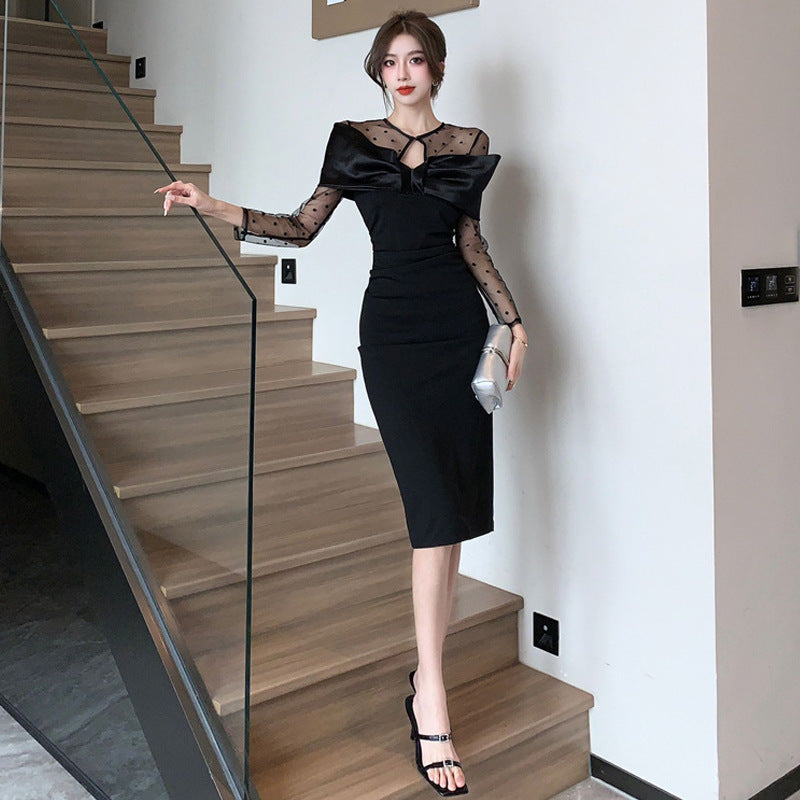 【Dress】チュール切替ワンピース　Z7838
