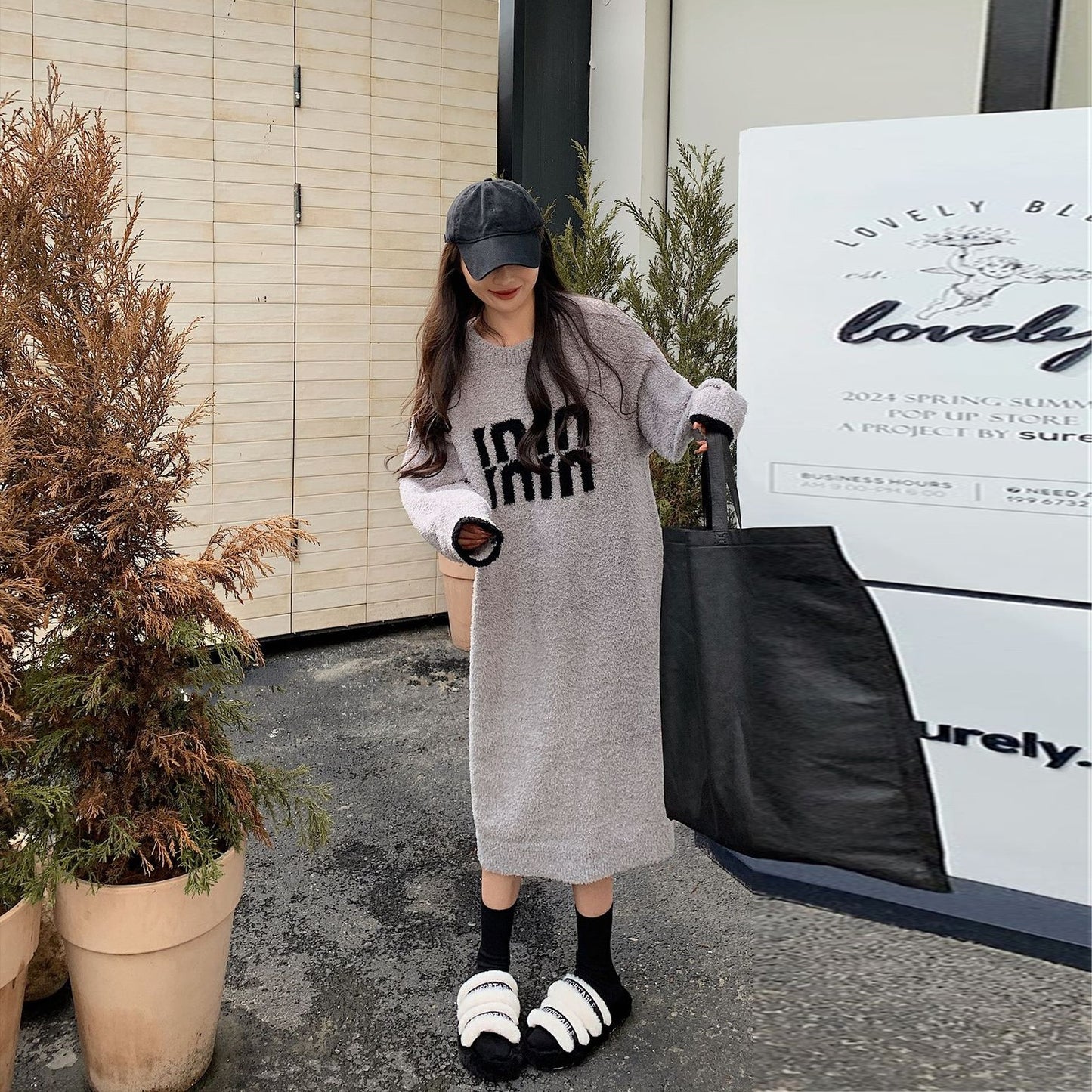 【Dress】厚手ラムウールワンピース　Z7959