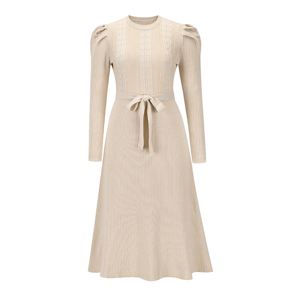 【Dress】新入荷～3色知性ニットワンピース　W9436