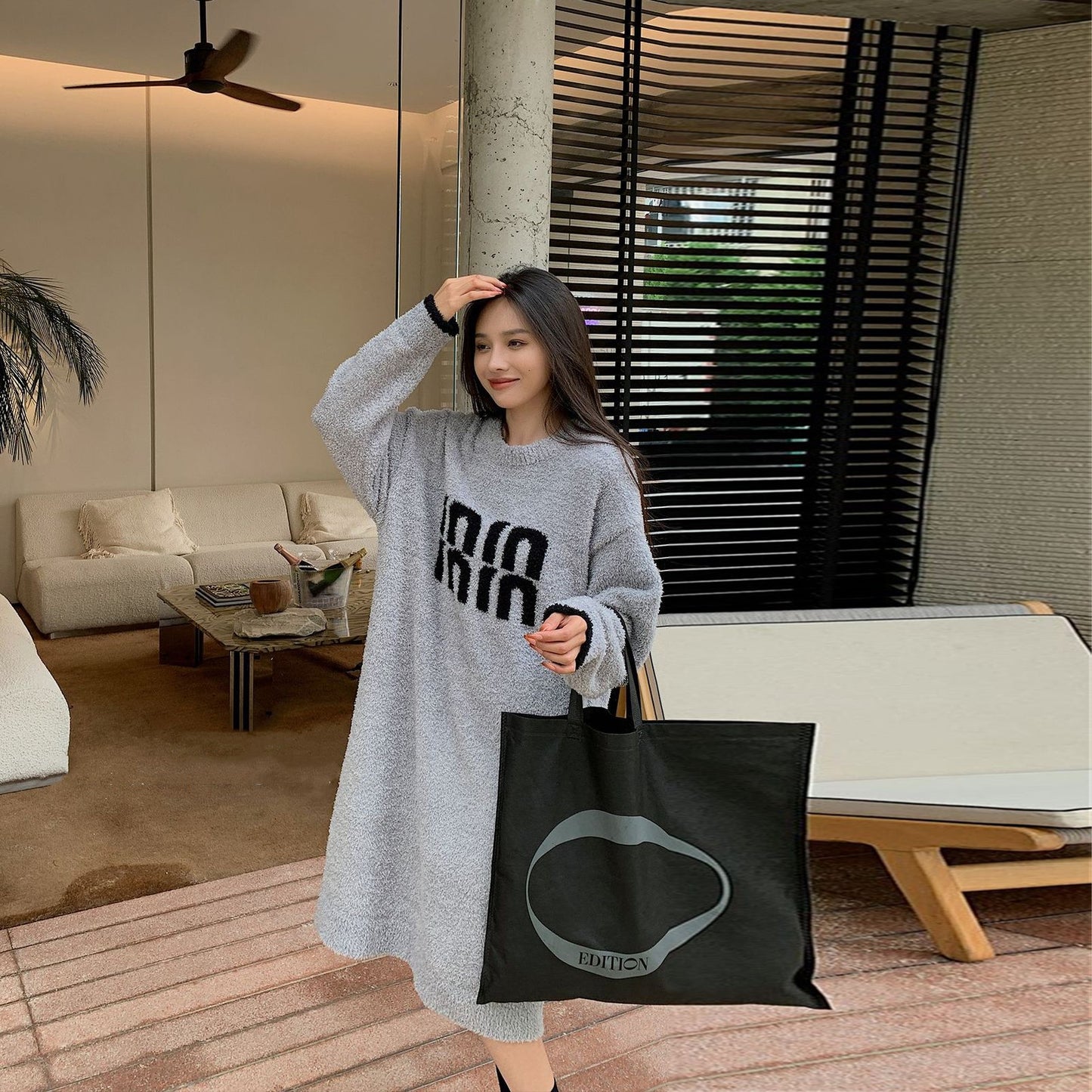【Dress】厚手ラムウールワンピース　Z7959
