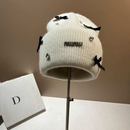 【雑貨】ダイヤモンドニット帽子    W13862