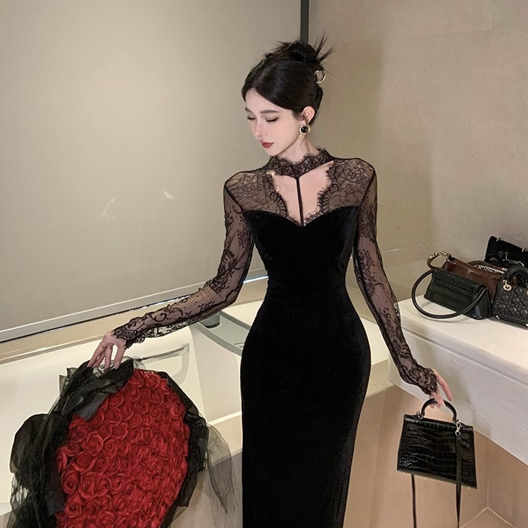Dress】セクシーレースワンピース T01230