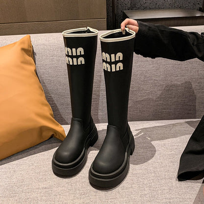 【Shoes】2色展開ロングブーツ　W13839