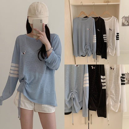 【Tops】透け感Ｔシャツ　W14322