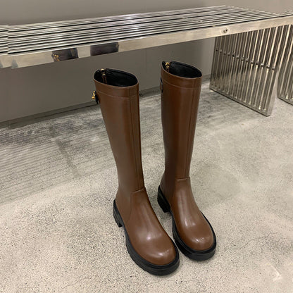 【Shoes】3色展開ロングブーツ　W13842