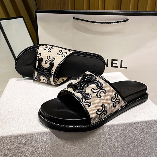 【Shoes】プリントスリッパ　W12543