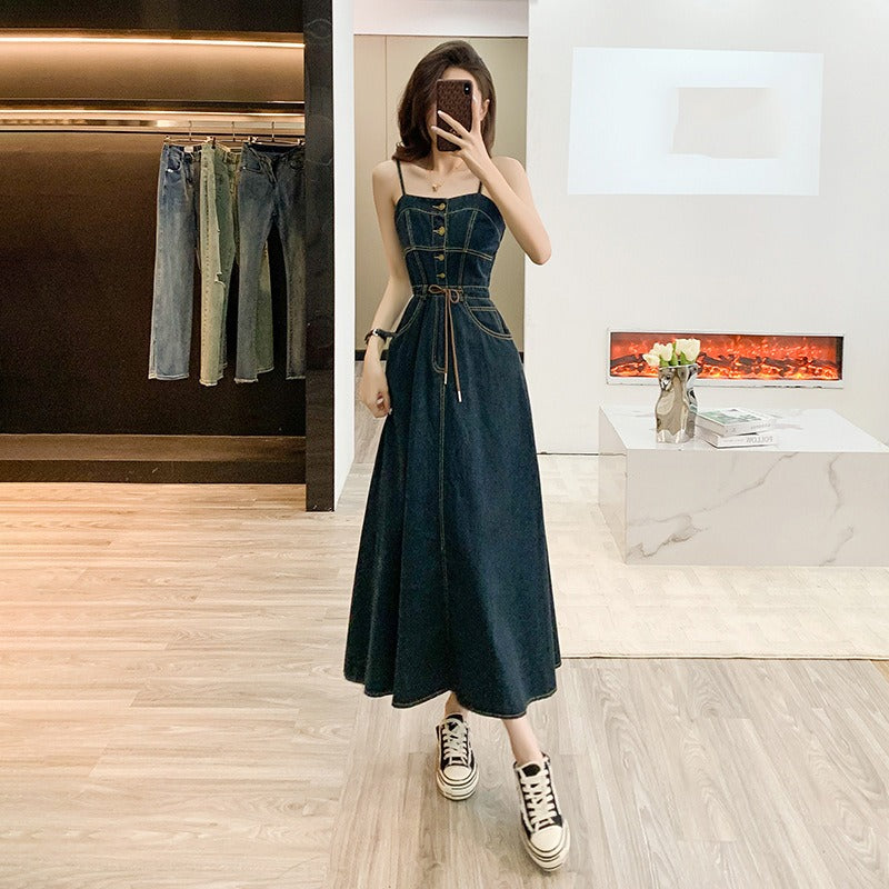 【Dress】デニムキャミソールワンピース 　Ｗ11815