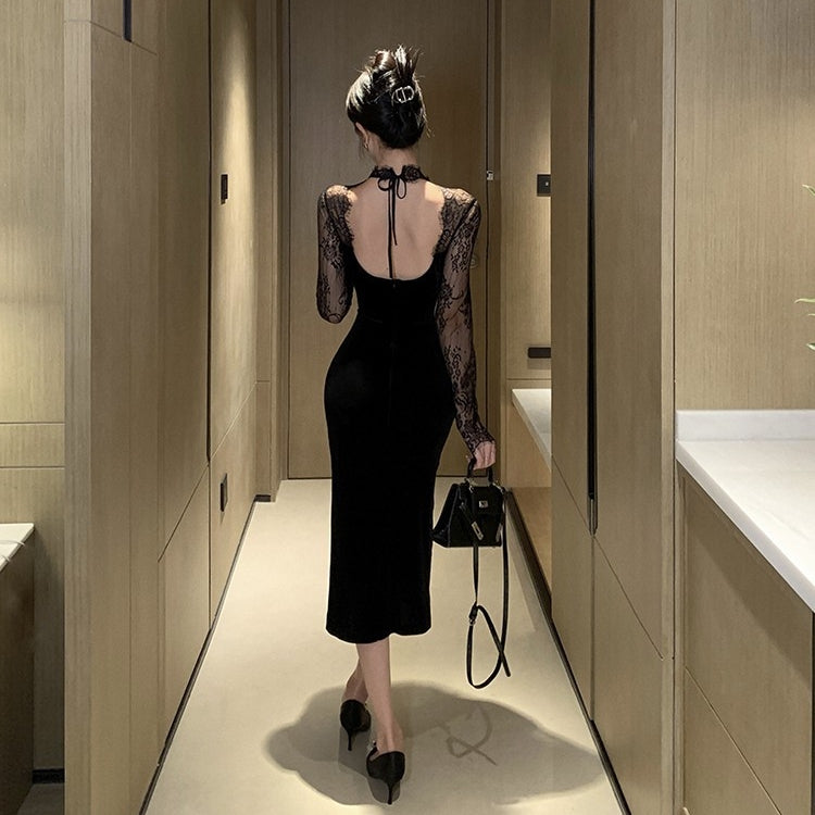 Dress】セクシーレースワンピース T01230