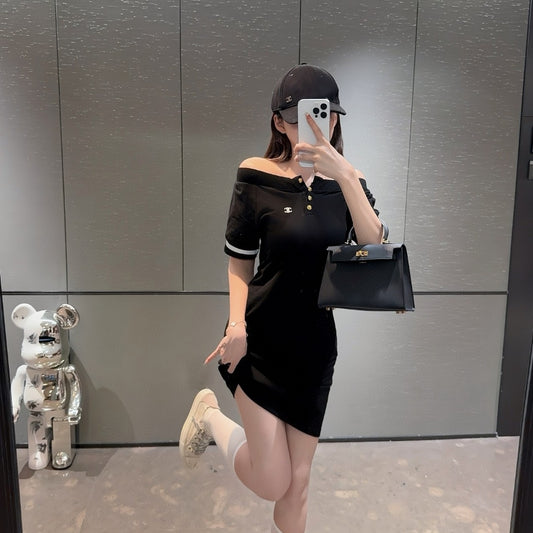 【Dress】オフショルダードレス T01621