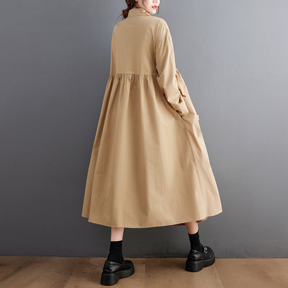 【Dress】体型カバーシャツワンピース　Z8005
