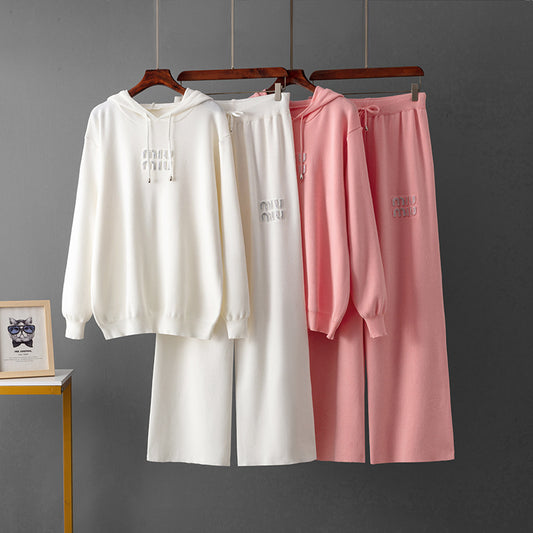 【Set】5色展開2点セット　セーター + パンツ　Ｗ14170