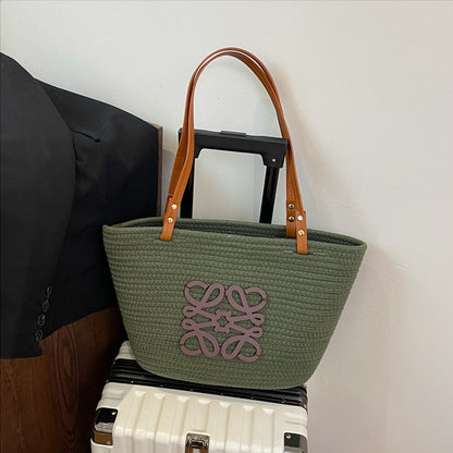 【雑貨】シンプルで大ぶりなトートバッグ T01833