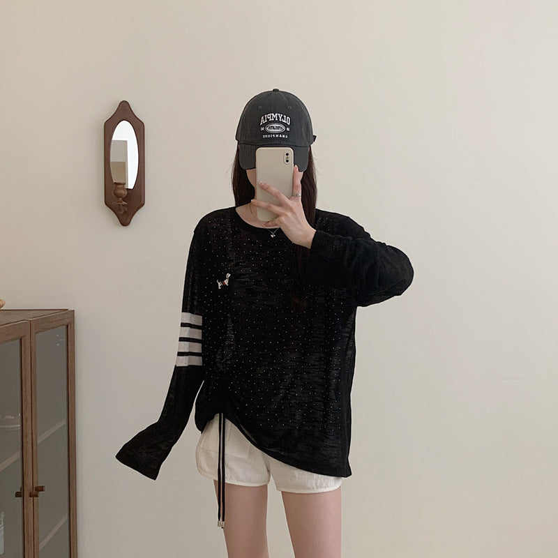 【Tops】透け感Ｔシャツ　W14322