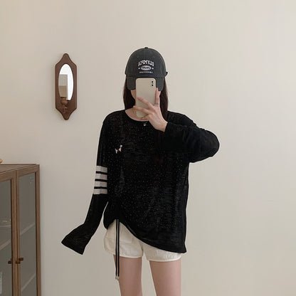 【Tops】透け感Ｔシャツ　W14322
