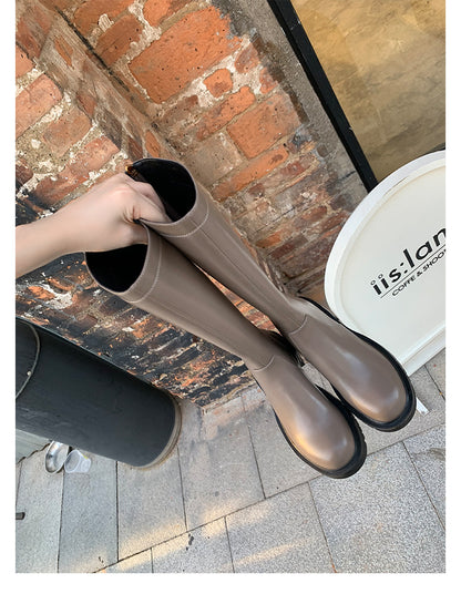 【Shoes】3色展開ロングブーツ　W13842