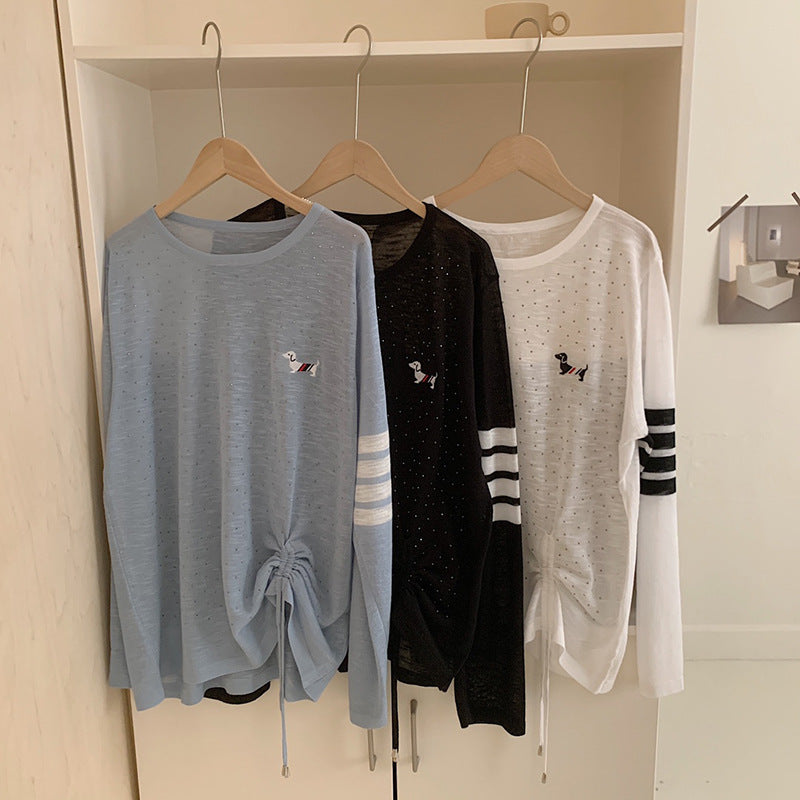 【Tops】透け感Ｔシャツ　W14322