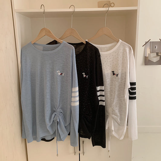 【Tops】透け感Ｔシャツ　W14322