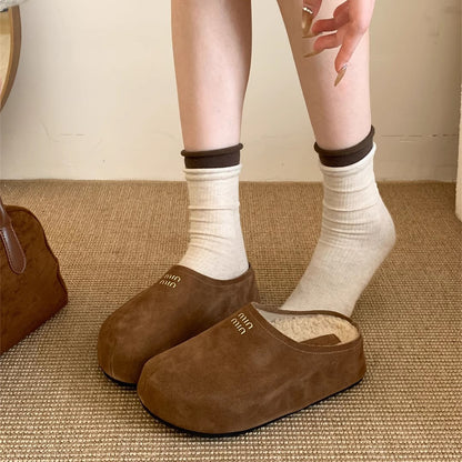【Shoes】2色ラムウールスリット　Ｗ14686