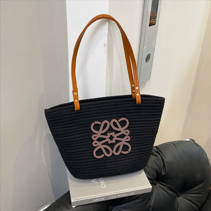 【雑貨】シンプルで大ぶりなトートバッグ T01833