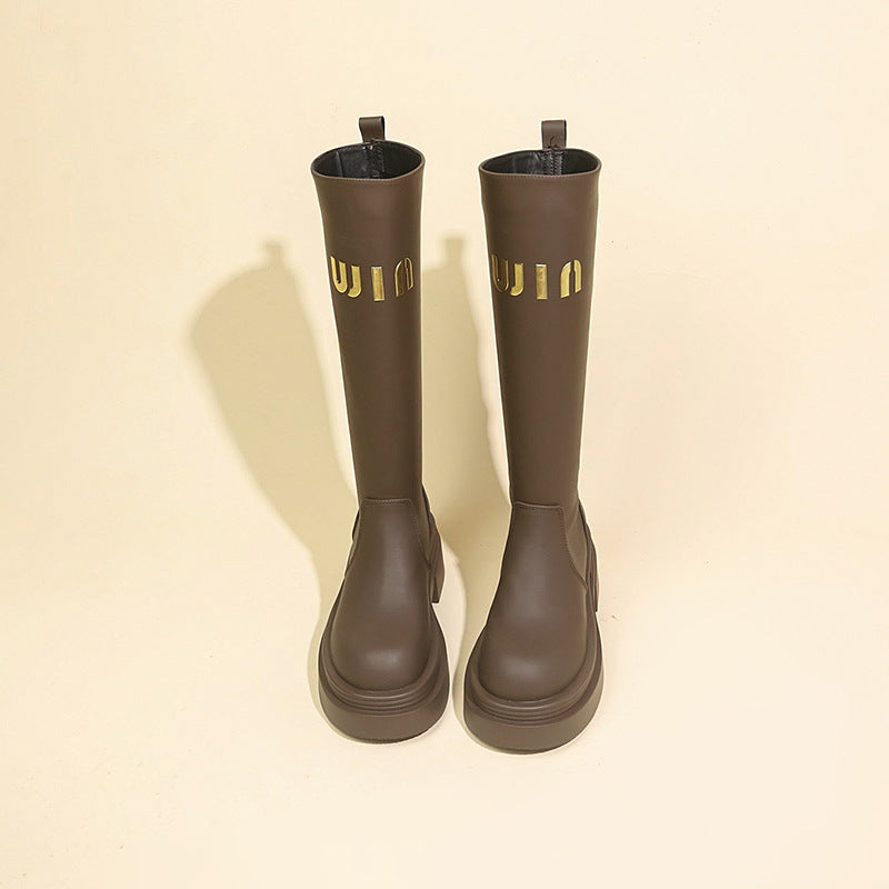 【Shoes】春秋ロングブーツ 　Ｗ14688