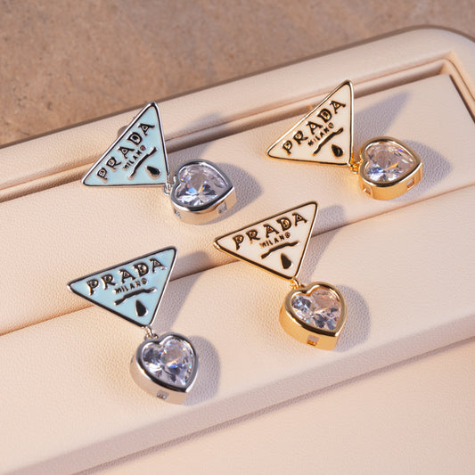 【雑貨】ハートカットジルコニアピアス｜上品な輝き T01796
