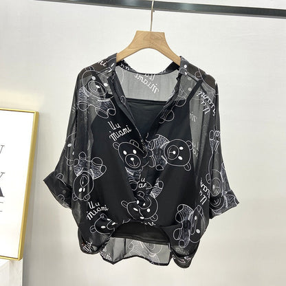 【Tops】キャミソール贈るシャツ　Ｗ11577